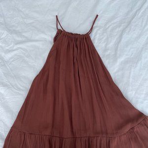 MANGO Brick Red Halter Top - Size XS